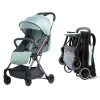 Travel Lite Stroller - SLD by Teknum - Peppermint Green + Sunveno Baby Stroller Organizer/Bag - Yellow wave